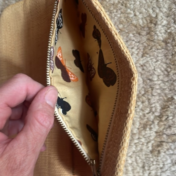 Vintage Straw Clutch 60s 70s Margaret Smith Maine - Picture 5 of 6